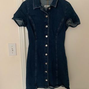 ZARA Denim Button Down Dress